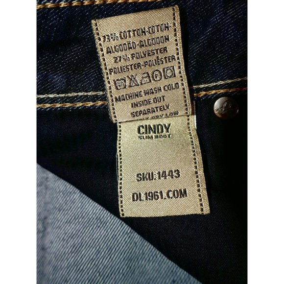 DL1961 Womens Mid Rise Bootcut Slim Boot CINDY Denim Blue Jeans Size 28 EUC - Picture 11 of 12
